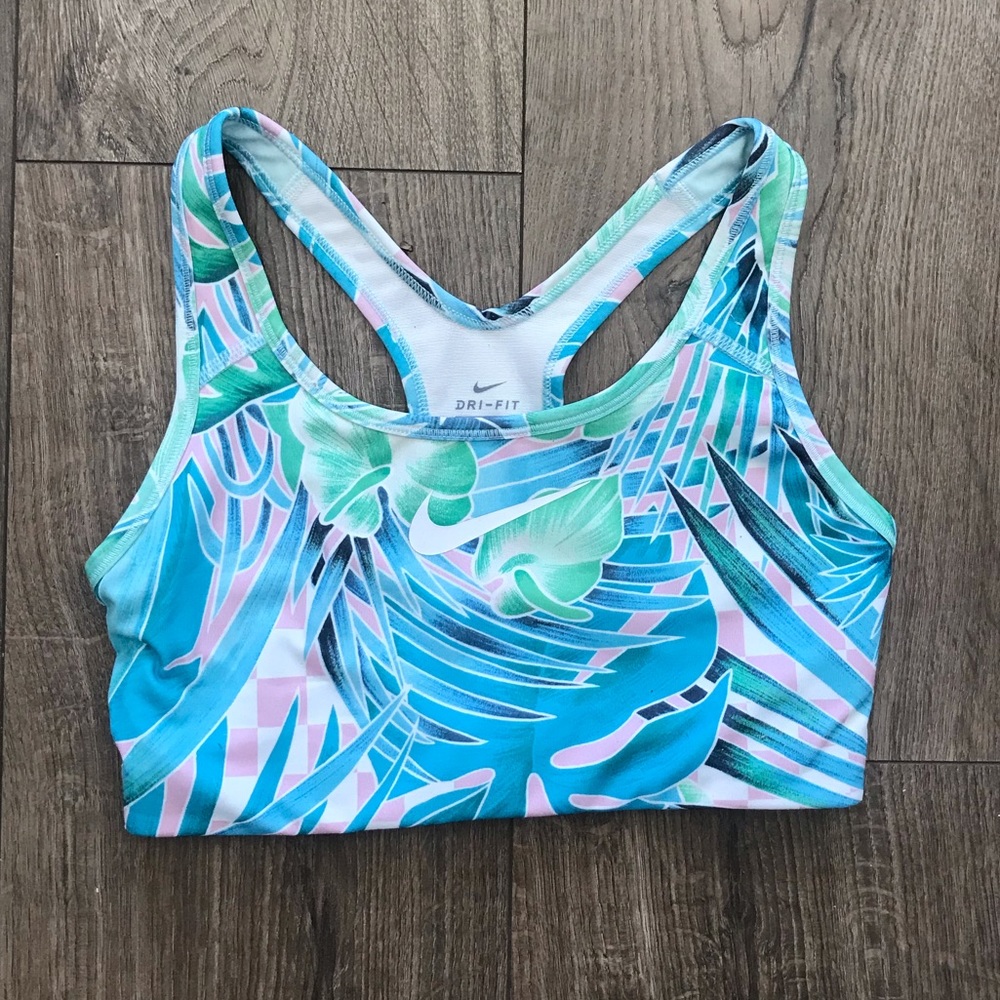 Nike Tropical Pastel Logo Sports Bra